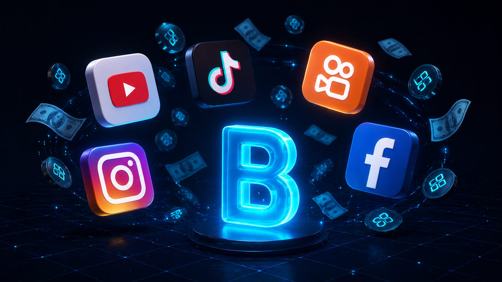 Programas de monetização para criadores em 2026: comparativo entre YouTube, TikTok, Kwai, Instagram e Blue